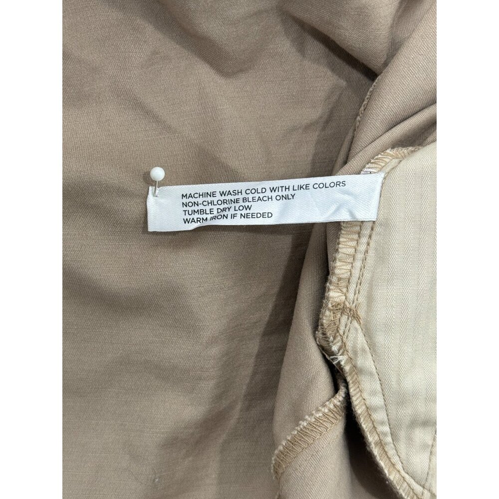 Tuckernuck Sleeveless Button-Up Callahan Dress Ruffle Hem Khaki Womens XS NEW - Picture 10 of 10